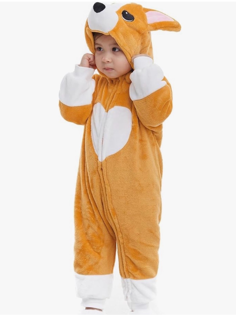Cozy Orange Fox One-Piece Kids Costume